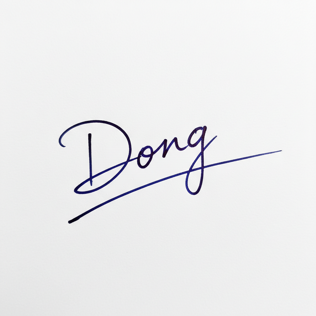 Chữ Ký Đẹp Tên Đông: Khai Vận Tài Lộc, Nâng Tầm Đẳng Cấp Mẫu chữ ký tên Đông số 4