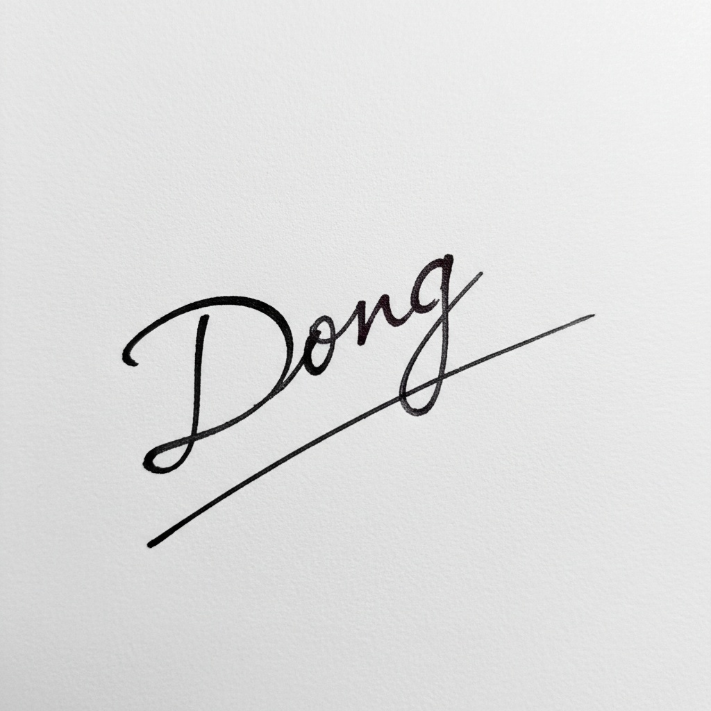 Chữ Ký Đẹp Tên Đông: Khai Vận Tài Lộc, Nâng Tầm Đẳng Cấp Mẫu chữ ký tên Đông số 5