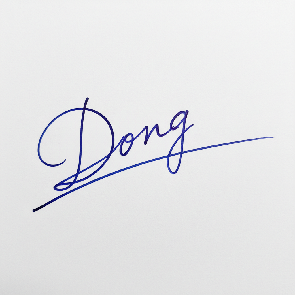 Chữ Ký Đẹp Tên Đông: Khai Vận Tài Lộc, Nâng Tầm Đẳng Cấp Mẫu chữ ký tên Đông số 6