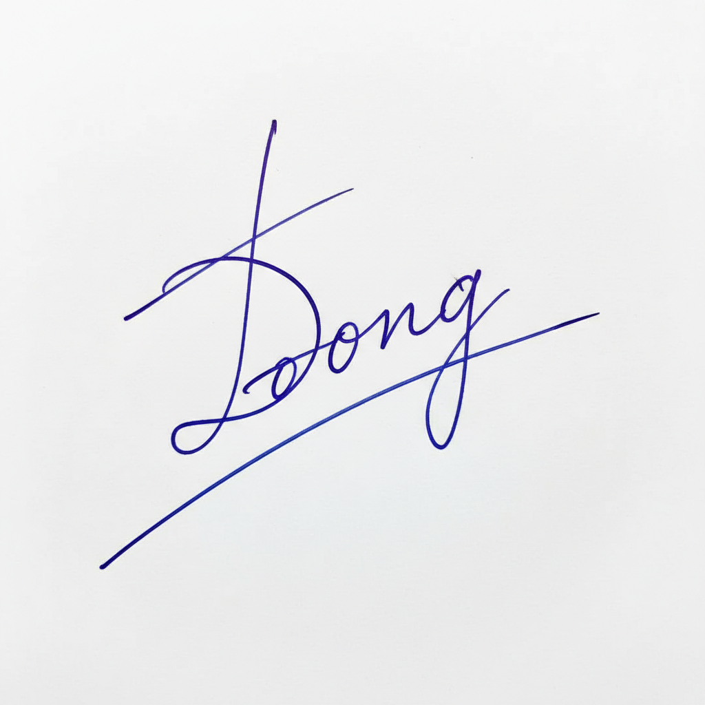 Chữ Ký Đẹp Tên Đông: Khai Vận Tài Lộc, Nâng Tầm Đẳng Cấp Mẫu chữ ký tên Đông số 8