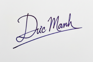 Mẫu chữ ký tên Đức Mạnh số 1