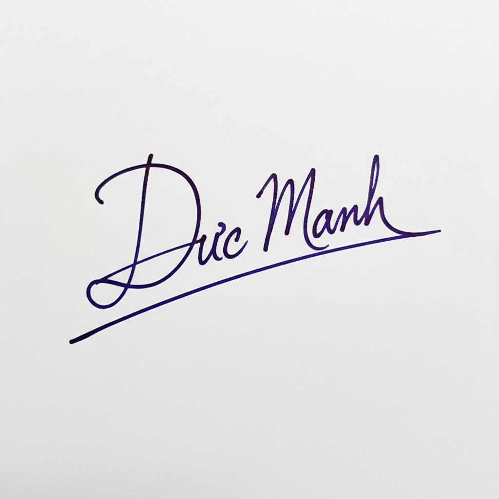 Mẫu chữ ký tên Đức Mạnh số 1