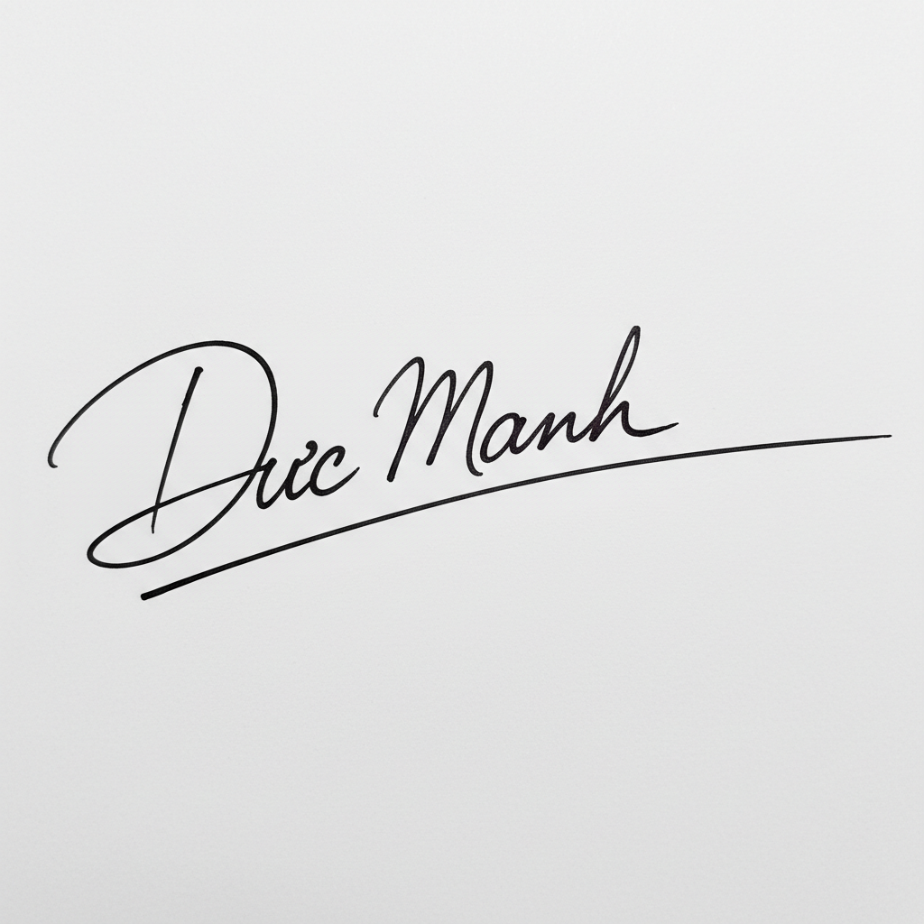 Mẫu chữ ký tên Đức Mạnh số 10