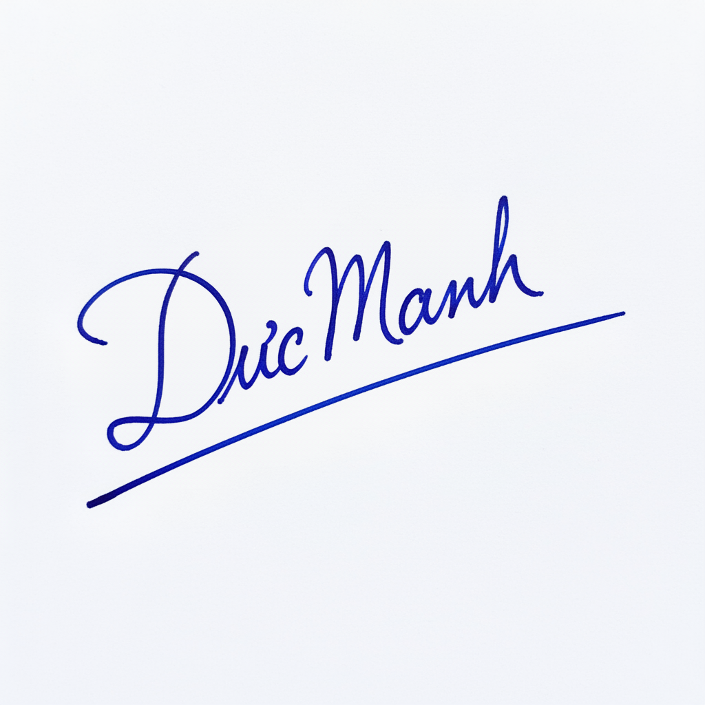 Mẫu chữ ký tên Đức Mạnh số 3