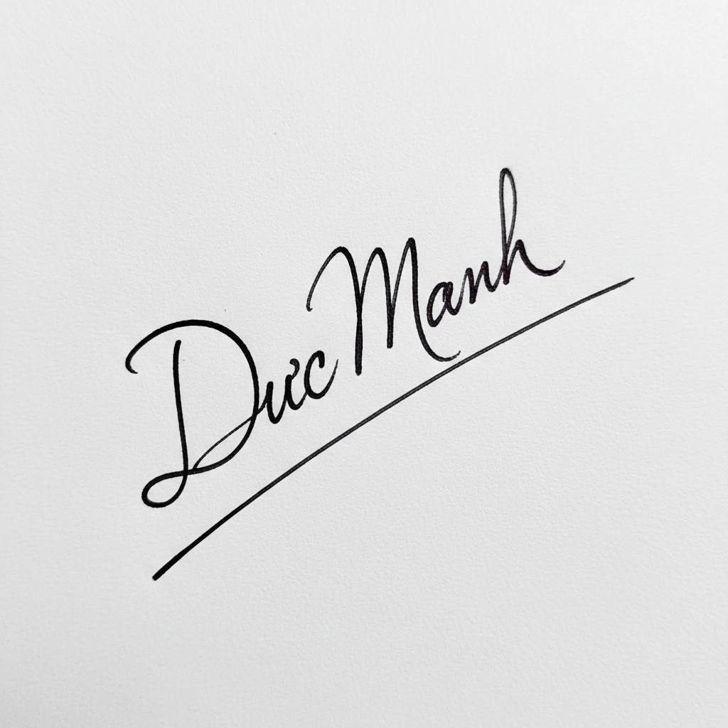 Mẫu chữ ký tên Đức Mạnh số 5