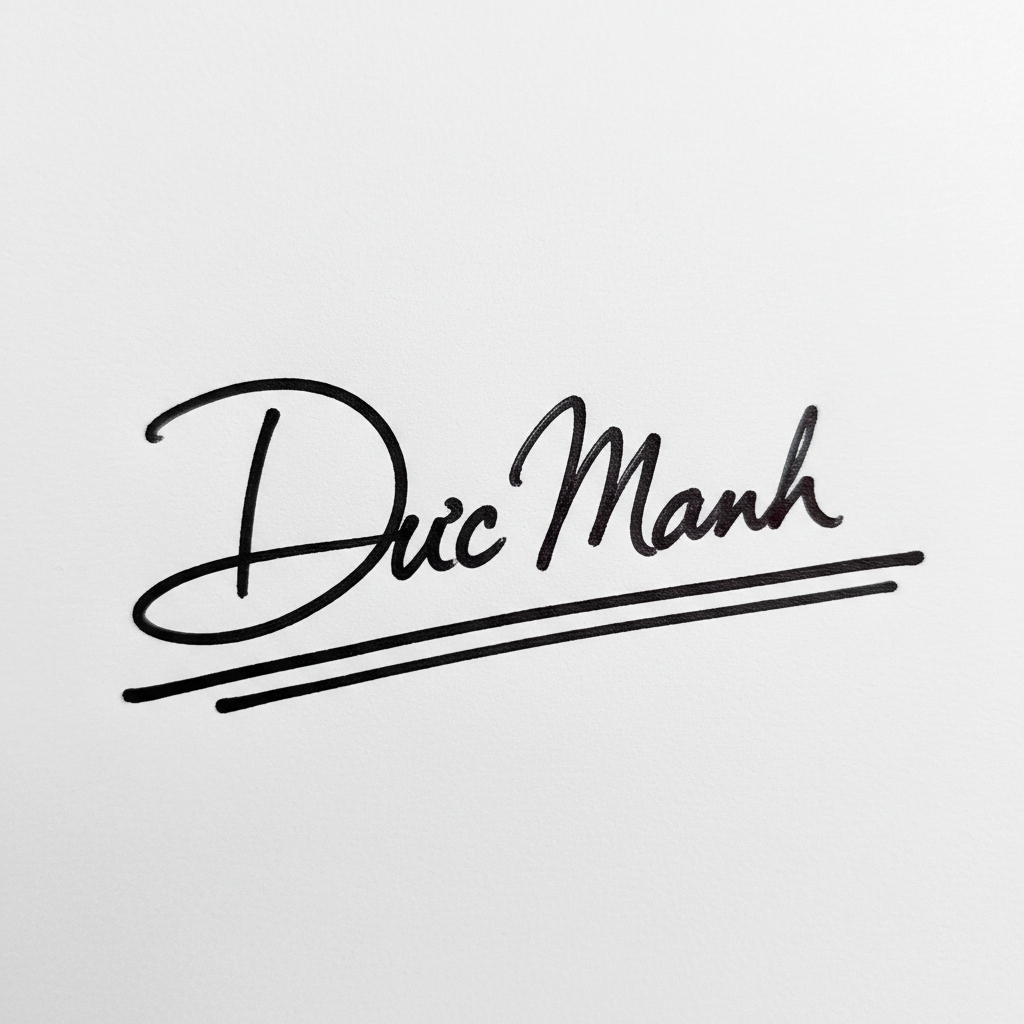 Mẫu chữ ký tên Đức Mạnh số 7