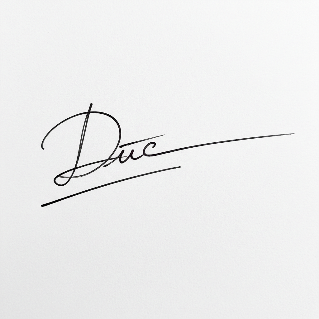 Chữ Ký Đẹp Theo Tên Đức: Nâng Tầm Cá Tính, Thu Hút Vận May Mẫu chữ ký tên Đức số 10