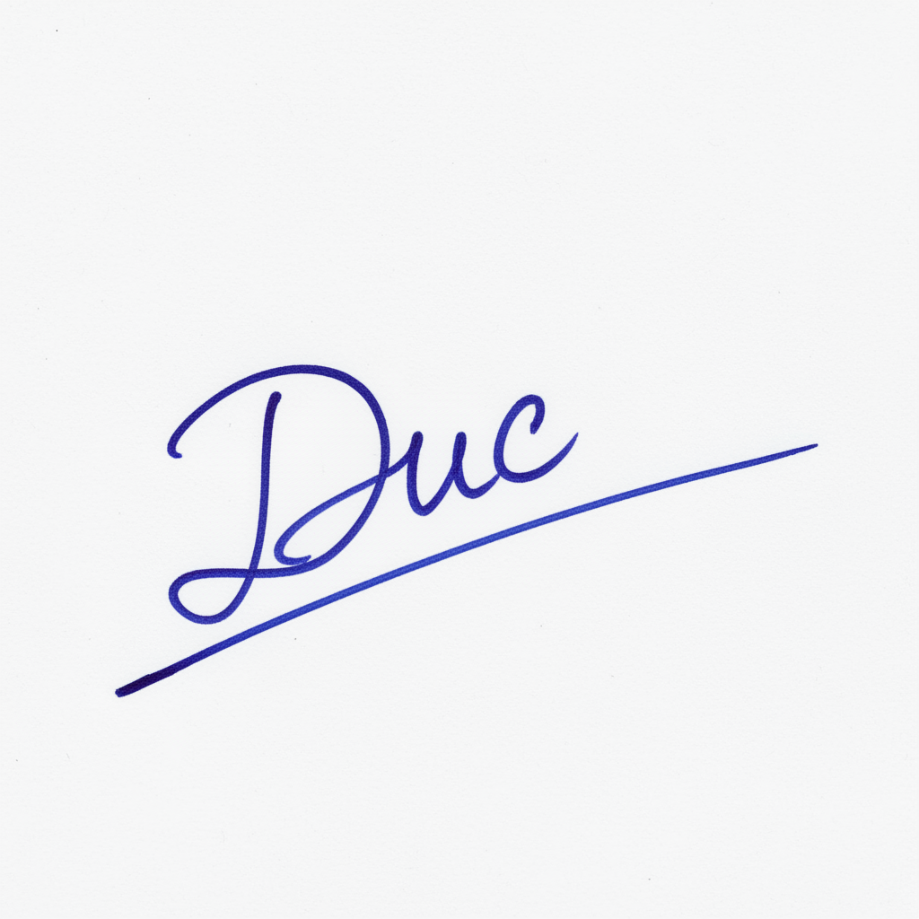 Chữ Ký Đẹp Theo Tên Đức: Nâng Tầm Cá Tính, Thu Hút Vận May Mẫu chữ ký tên Đức số 3