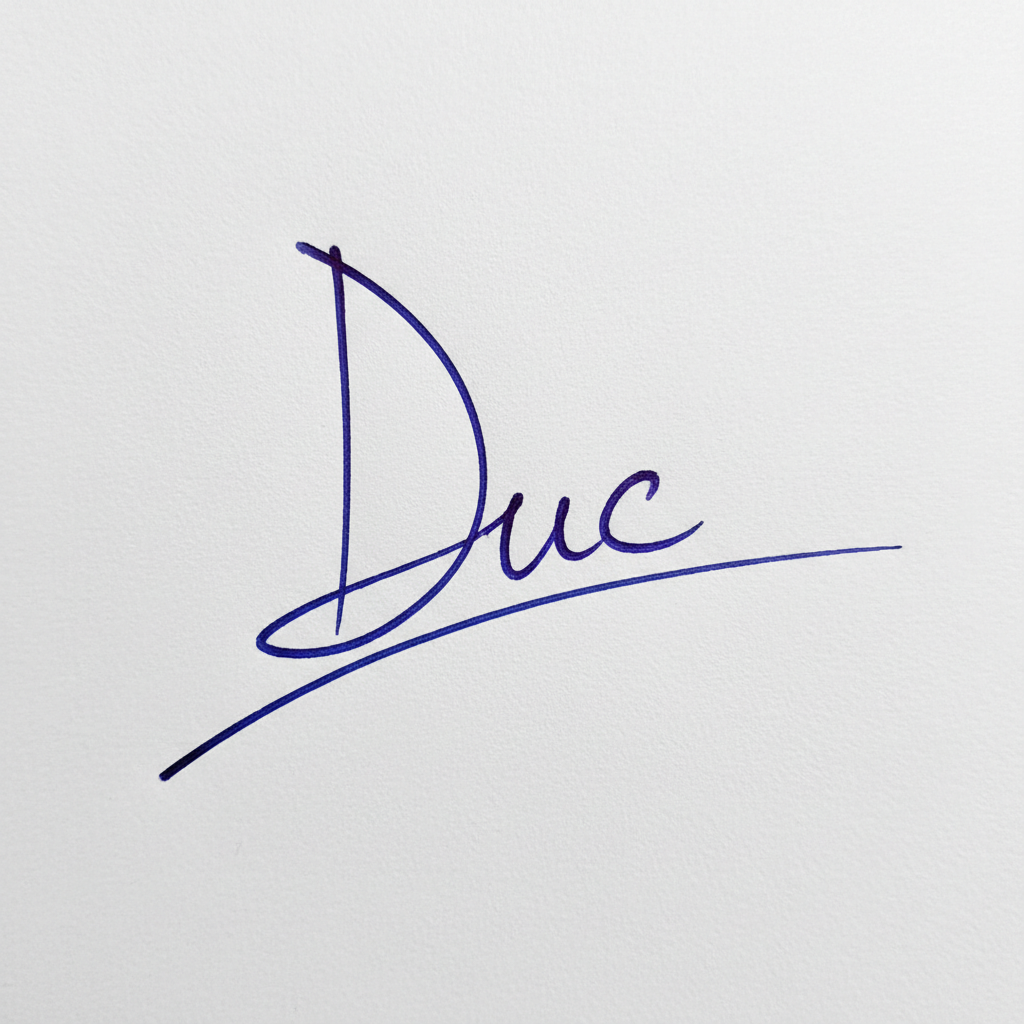 Chữ Ký Đẹp Theo Tên Đức: Nâng Tầm Cá Tính, Thu Hút Vận May Mẫu chữ ký tên Đức số 8