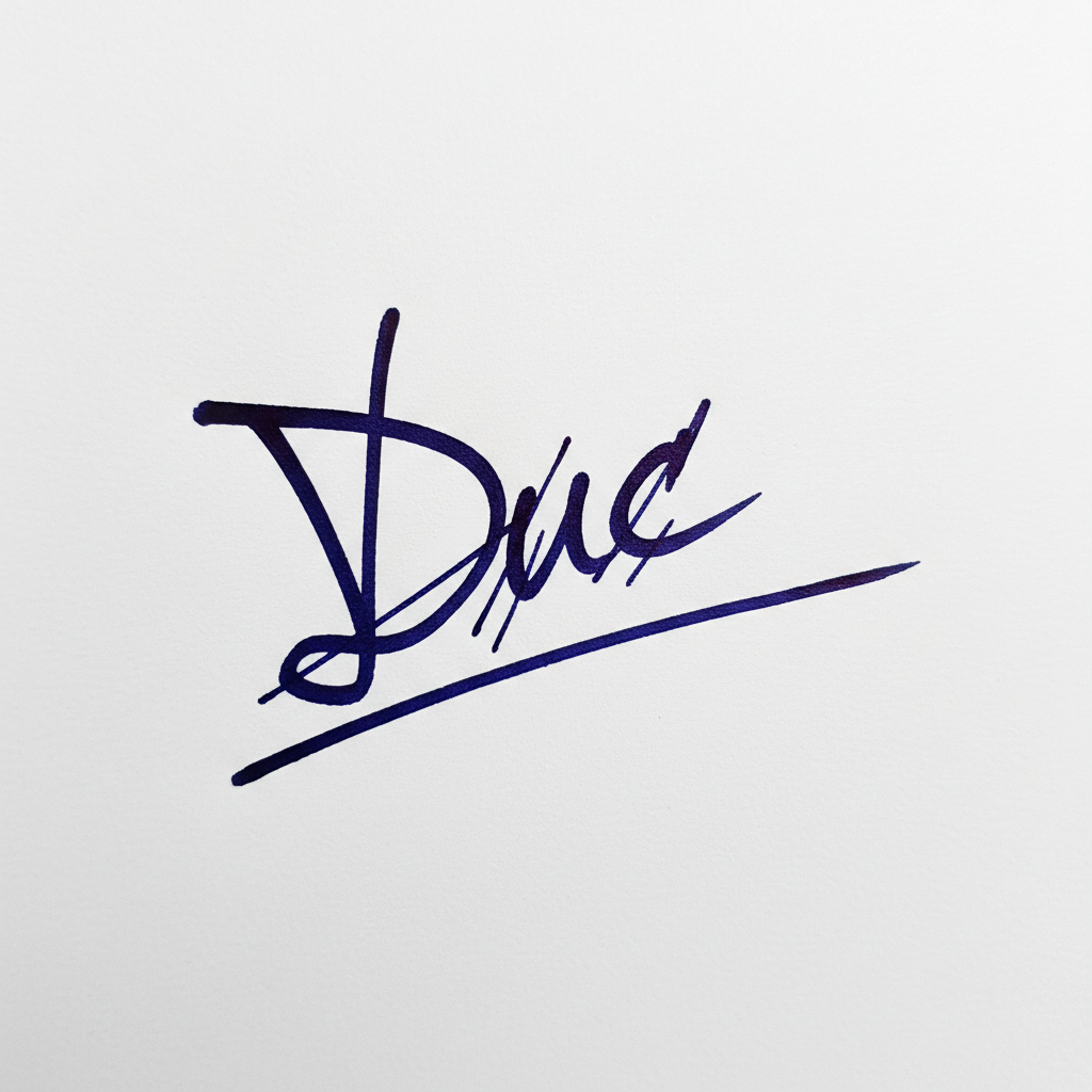 Chữ Ký Đẹp Theo Tên Đức: Nâng Tầm Cá Tính, Thu Hút Vận May Mẫu chữ ký tên Đức số 9