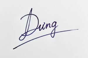 Mẫu chữ ký tên Dung số 1