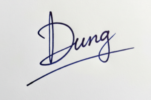 Mẫu chữ ký tên Dung số 1