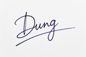 Mẫu chữ ký tên Dũng số 1