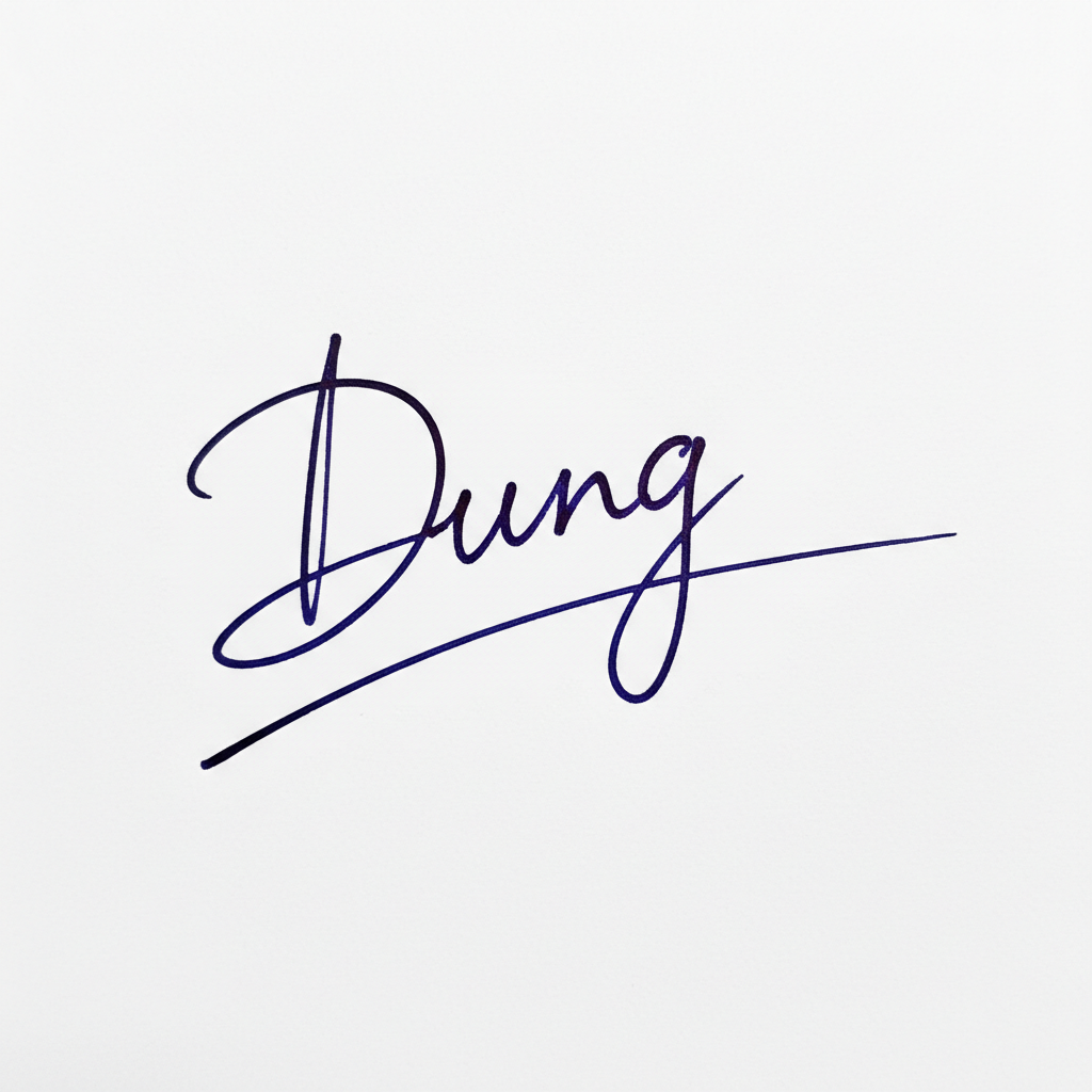 Mẫu chữ ký tên Dũng số 1