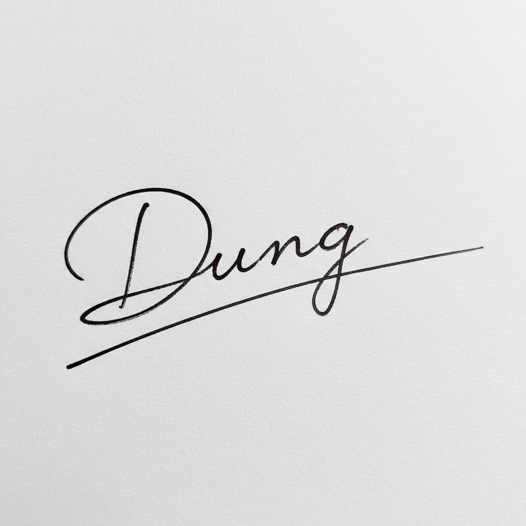 Mẫu chữ ký tên Dung số 10