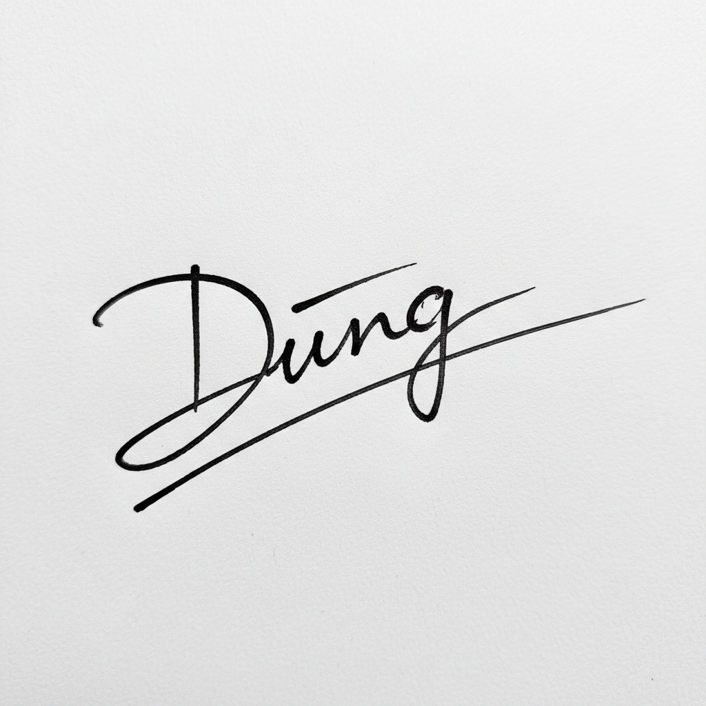 Mẫu chữ ký tên Dũng số 10
