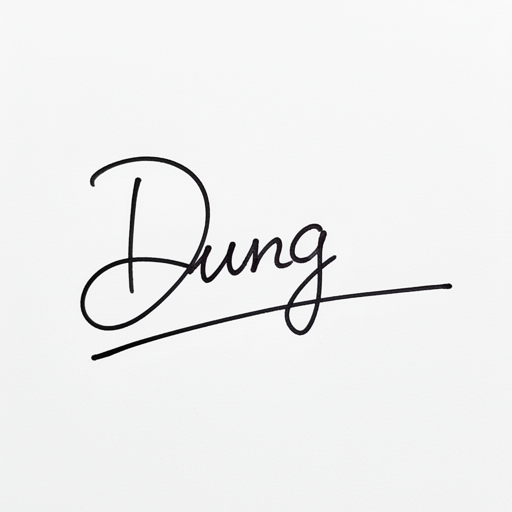 Mẫu chữ ký tên Dũng số 2
