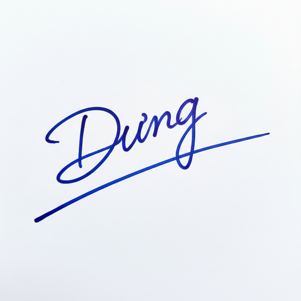 Mẫu chữ ký tên Dung số 3