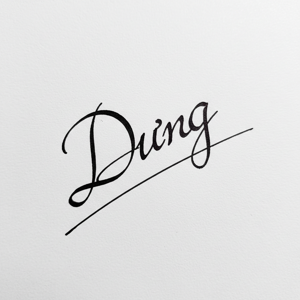 Mẫu chữ ký tên Dũng số 5