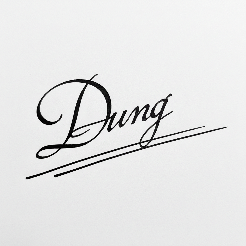 Mẫu chữ ký tên Dũng số 7