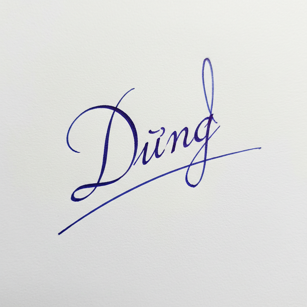 Mẫu chữ ký tên Dung số 8