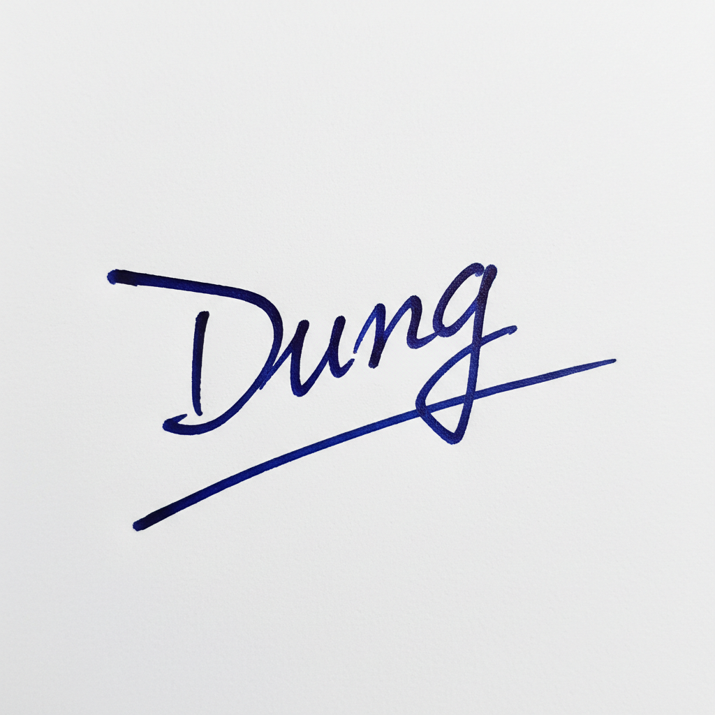 Mẫu chữ ký tên Dung số 9