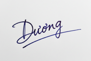 Mẫu chữ ký tên Dương số 1