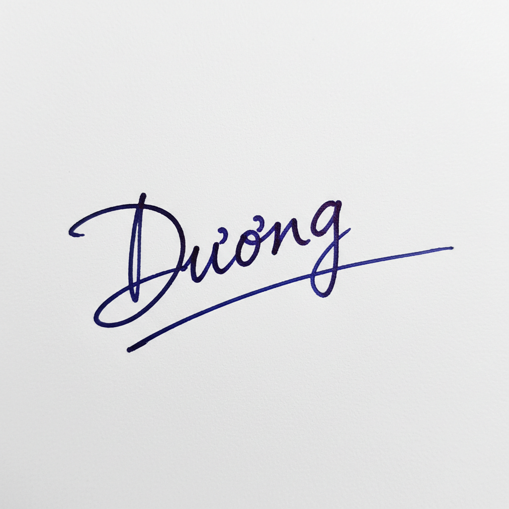 Mẫu chữ ký tên Dương số 1