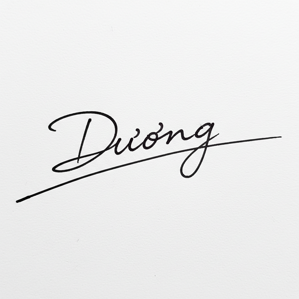 Mẫu chữ ký tên Dương số 10
