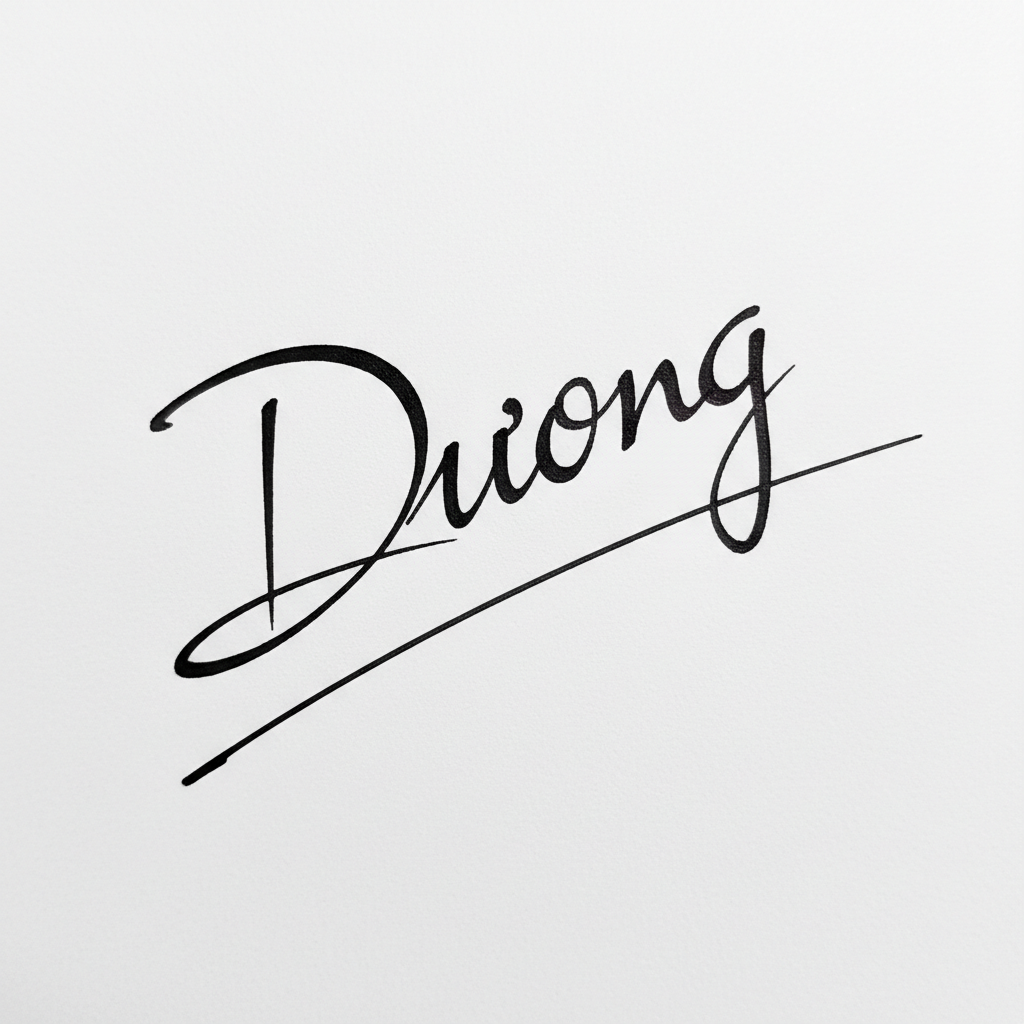 Mẫu chữ ký tên Dương số 5