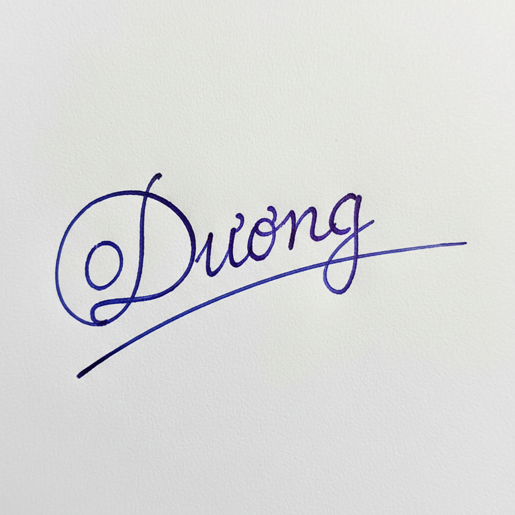 Mẫu chữ ký tên Dương số 6