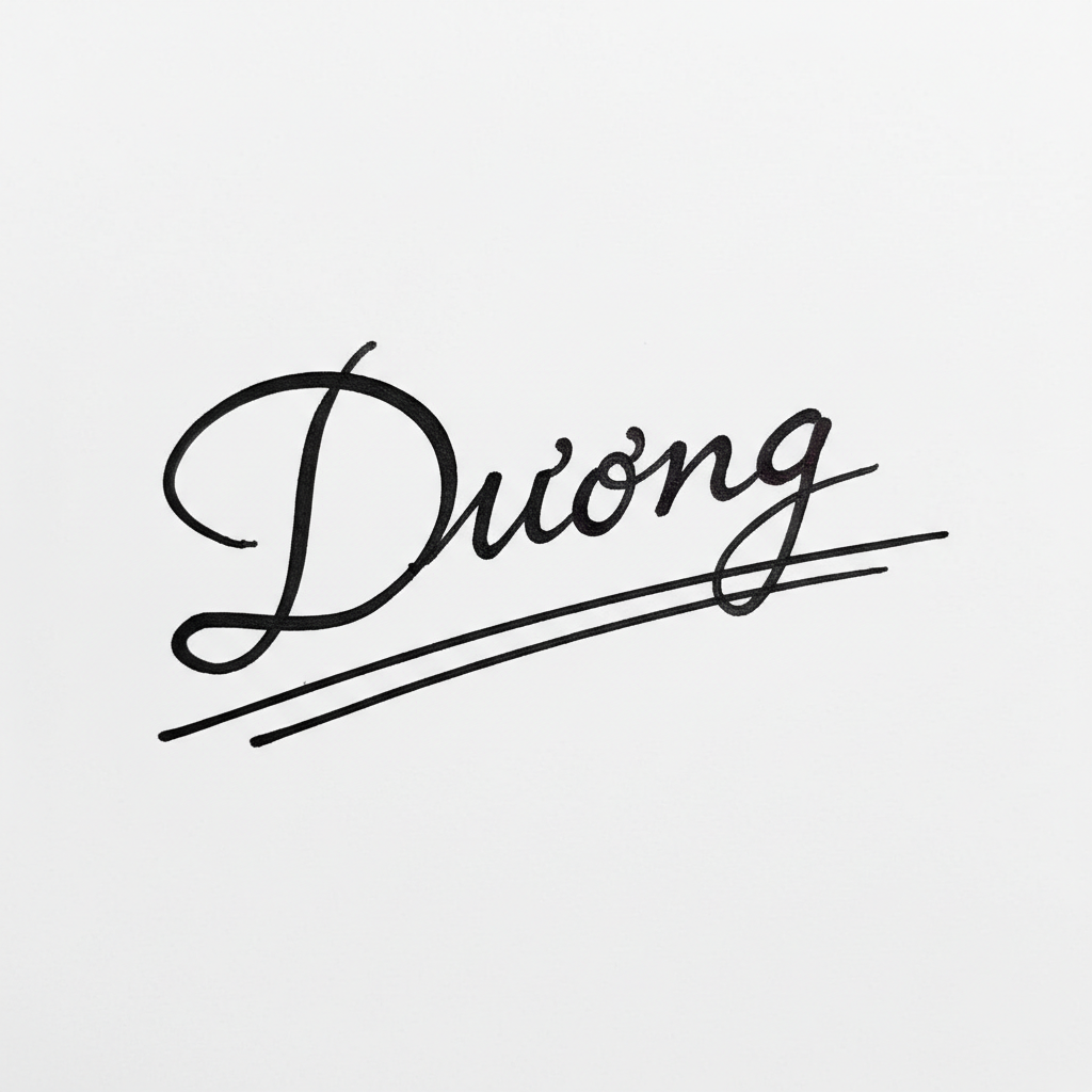 Mẫu chữ ký tên Dương số 7