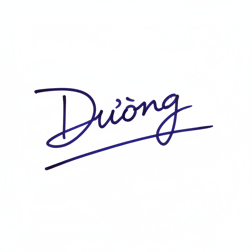 Mẫu chữ ký tên Dương số 9