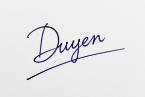 Mẫu chữ ký tên Duyên số 1