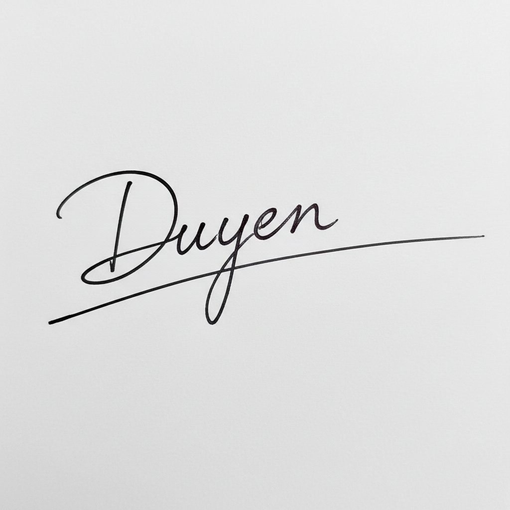 Mẫu chữ ký tên Duyên số 10