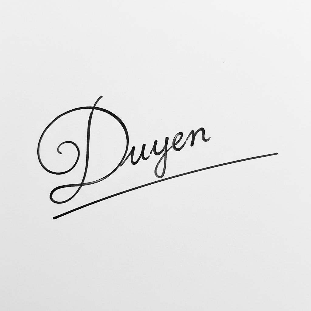 Mẫu chữ ký tên Duyên số 2