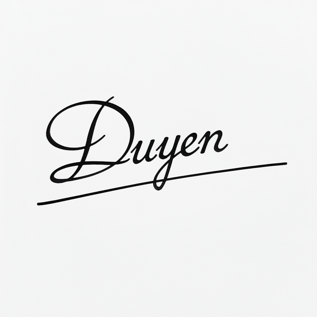 Mẫu chữ ký tên Duyên số 7