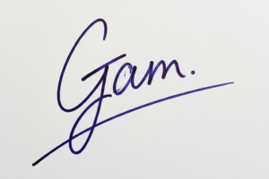 Mẫu chữ ký tên Gấm số 1