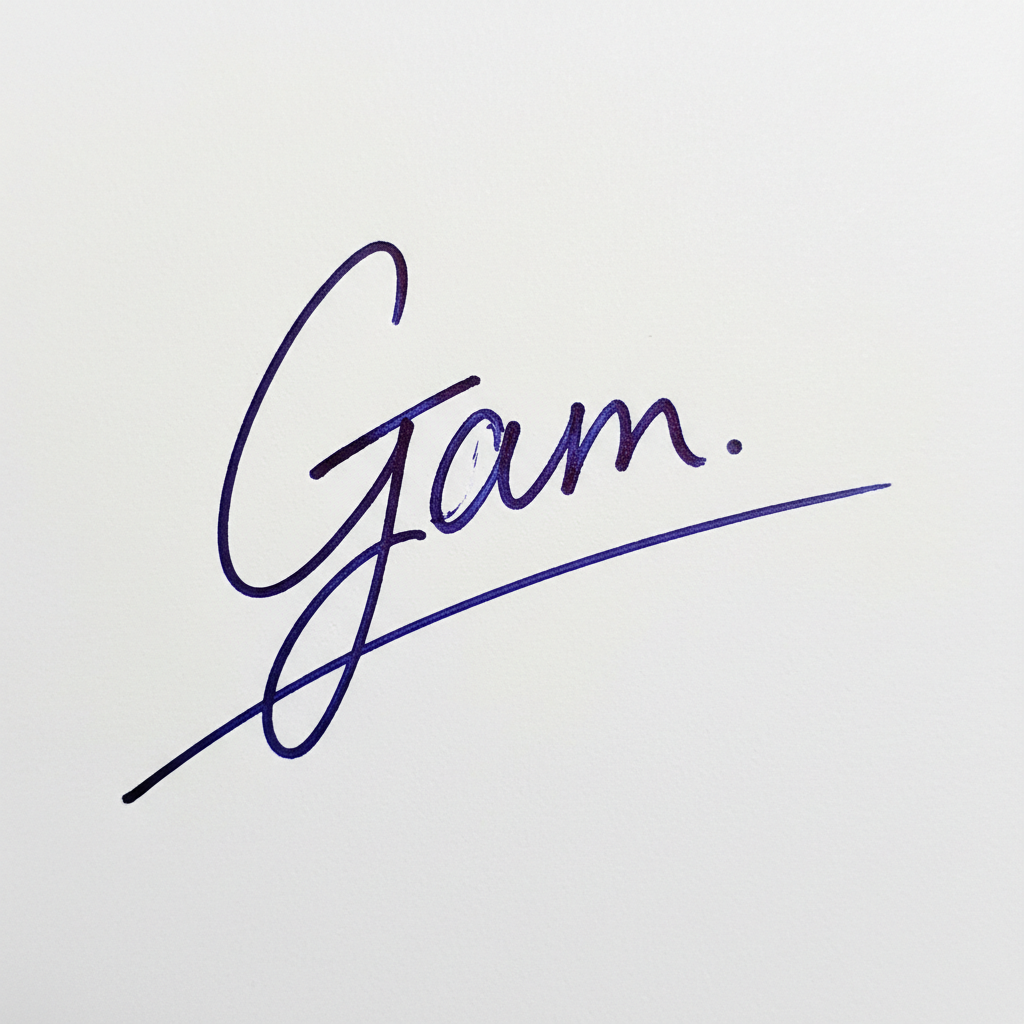 Mẫu chữ ký tên Gấm số 1