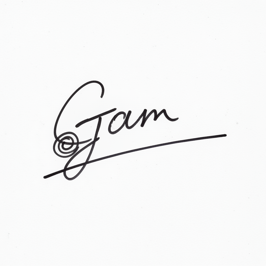 Mẫu chữ ký tên Gấm số 2