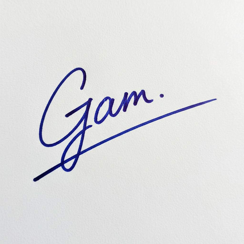 Mẫu chữ ký tên Gấm số 3