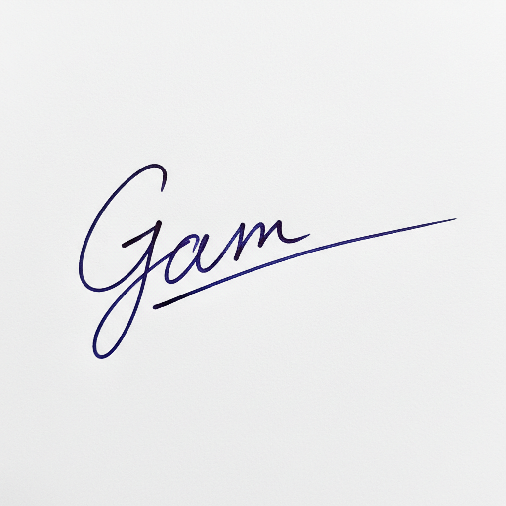 Mẫu chữ ký tên Gấm số 4