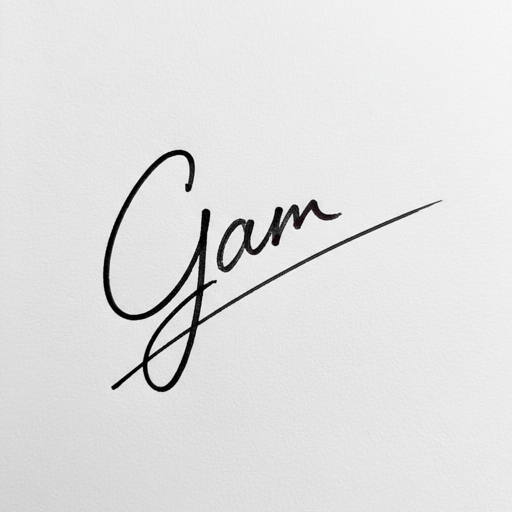 Mẫu chữ ký tên Gấm số 5