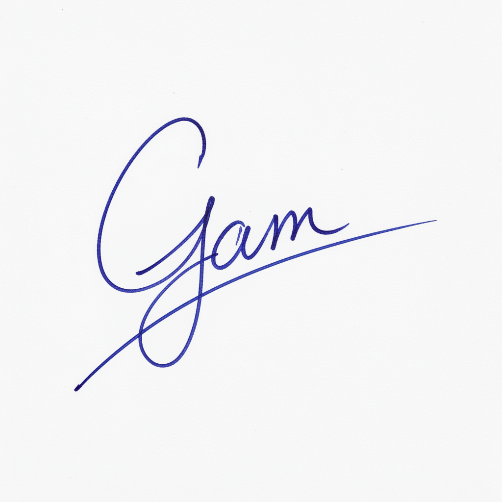 Mẫu chữ ký tên Gấm số 6