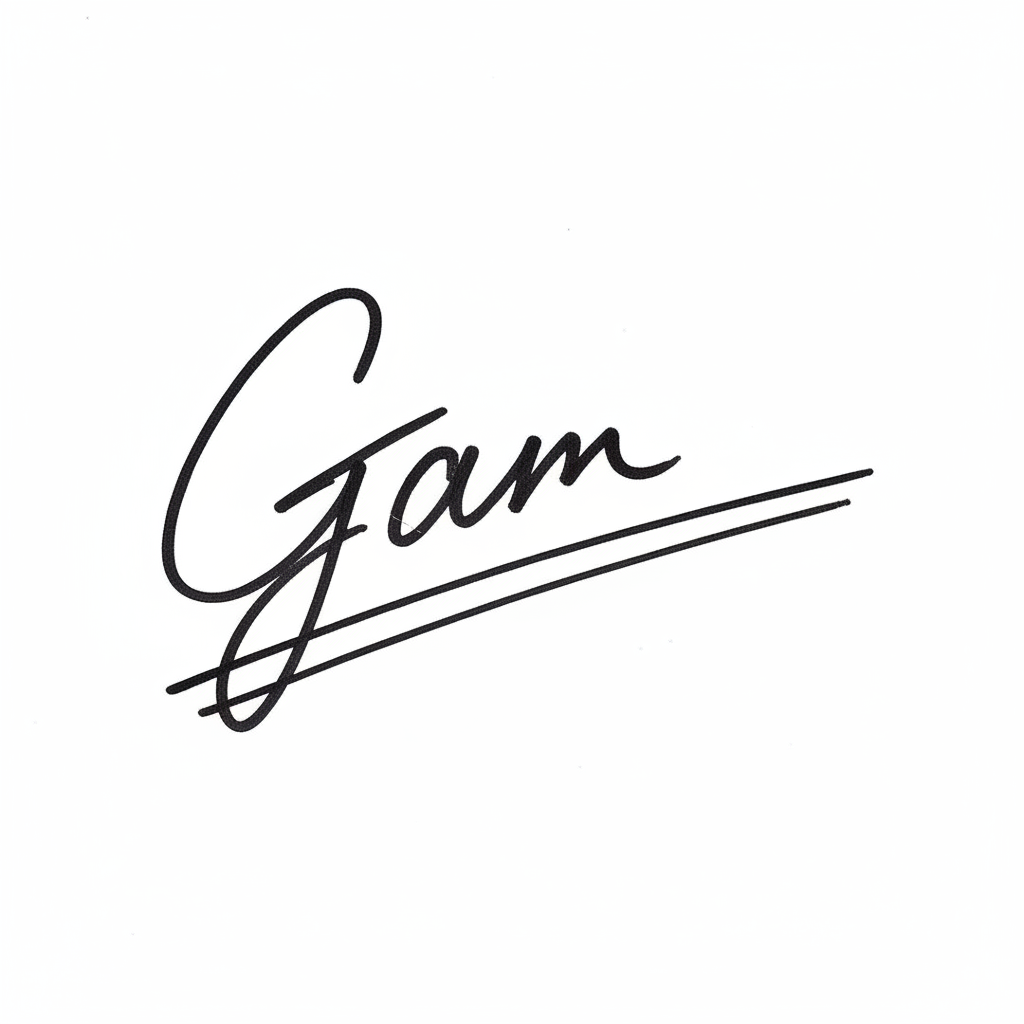 Mẫu chữ ký tên Gấm số 7