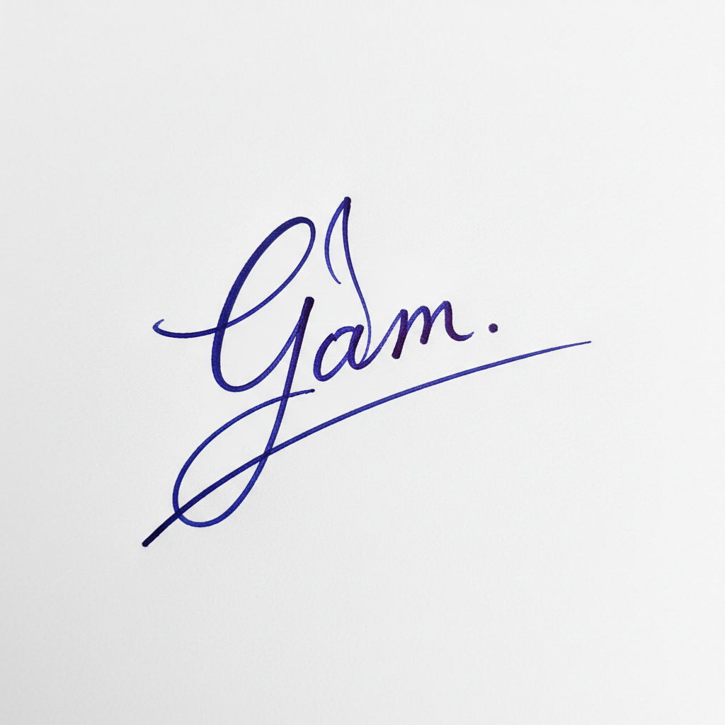 Mẫu chữ ký tên Gấm số 8