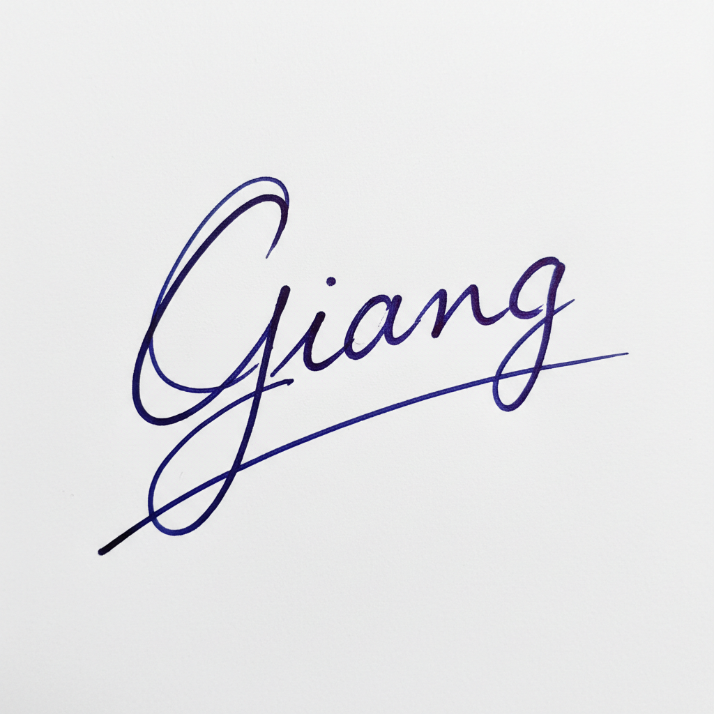 Mẫu chữ ký tên Giang số 1
