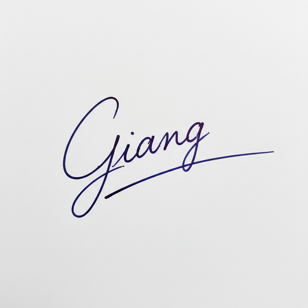 Mẫu chữ ký tên Giang số 1