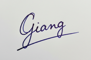 Mẫu chữ ký tên Giang số 1