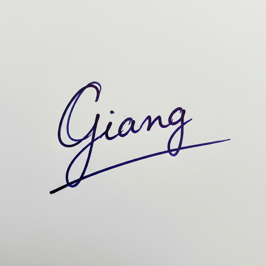 Mẫu chữ ký tên Giang số 1
